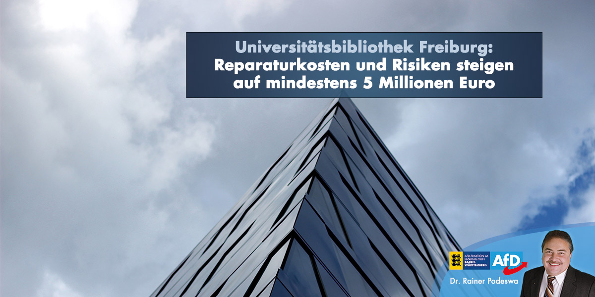 Universitätsbibliothek Freiburg: Reparaturkosten und Risiken steigen