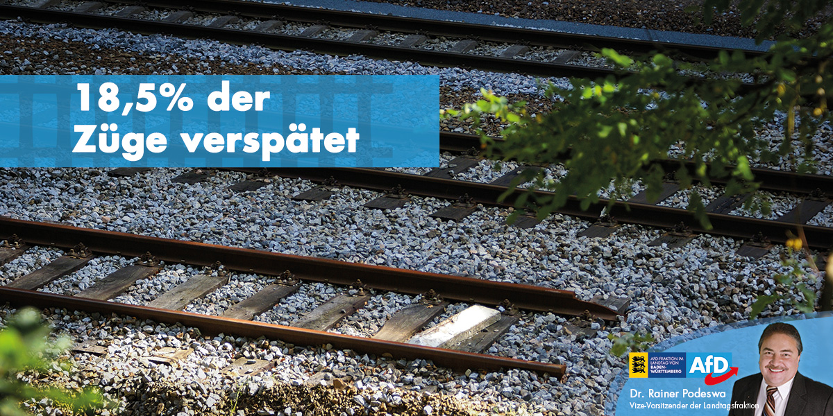 Heilbronn-Stuttgart: 18,5% der Züge verspätet