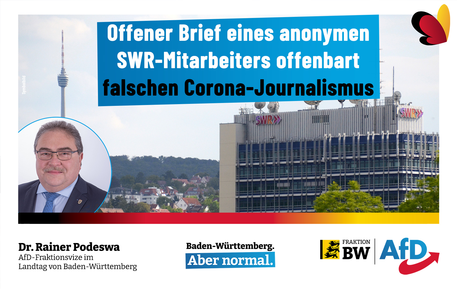 Dr. Rainer Podeswa: Offener SWR-Brief offenbart falschen Corona-Journalismus